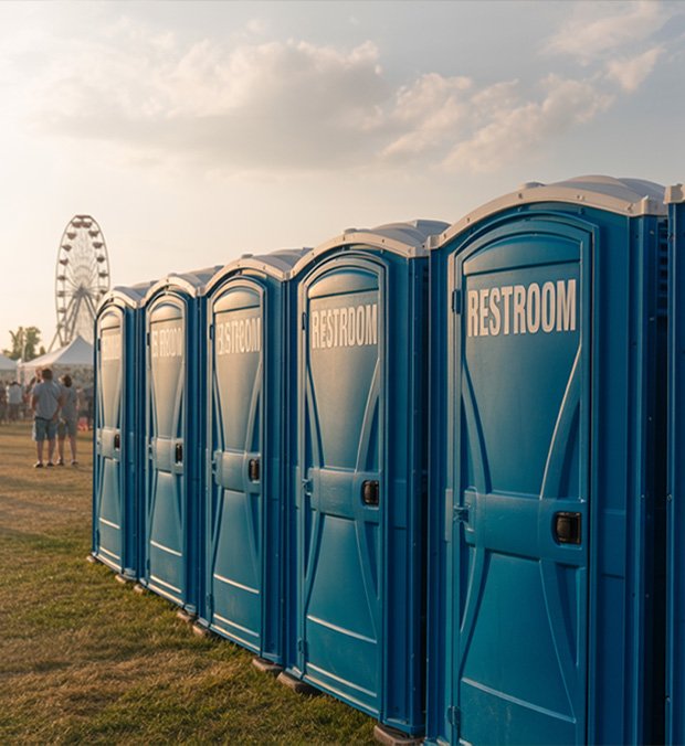 Restroom Rental Setup in Miami